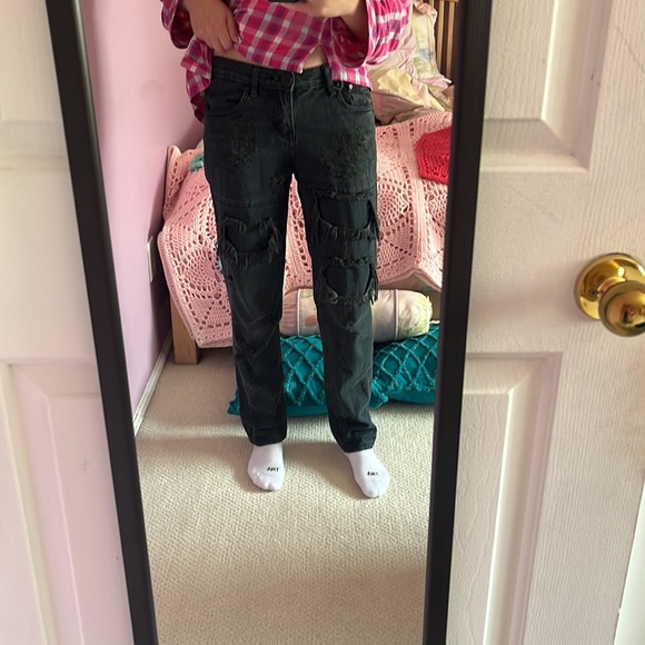 One Teaspoon Distressed Dark Wash Denim - Picture 6 of 6